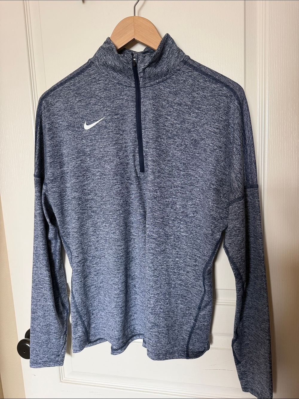 Nike Women's Navy Heather 1/4 Zip Pullover